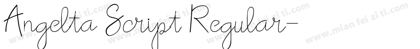 Angelta Script Regular字体转换